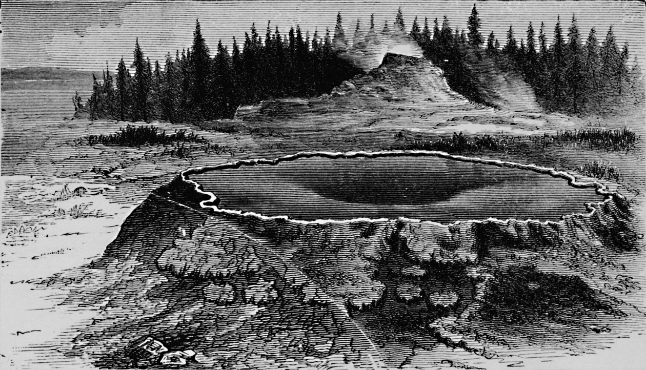 间歇泉城堡和火盆，1873年，1883年 作者 不明