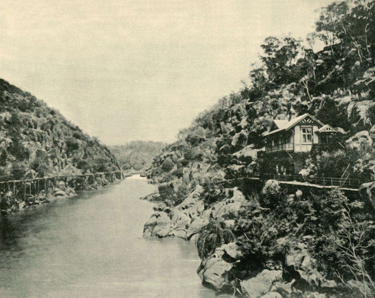 1901年，朗塞斯顿大桥上的白内障峡谷。 作者 不明