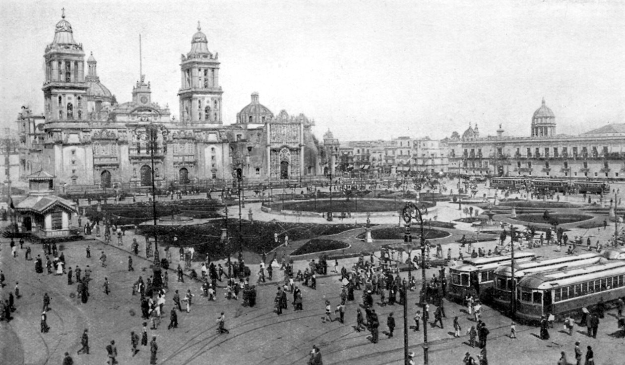 大教堂和国家宫殿，墨西哥墨西哥城，1926年 作者 不明