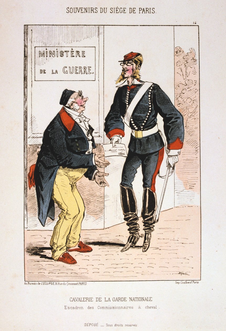 国民警卫队骑兵，巴黎围困，1870-1871年 作者 不明