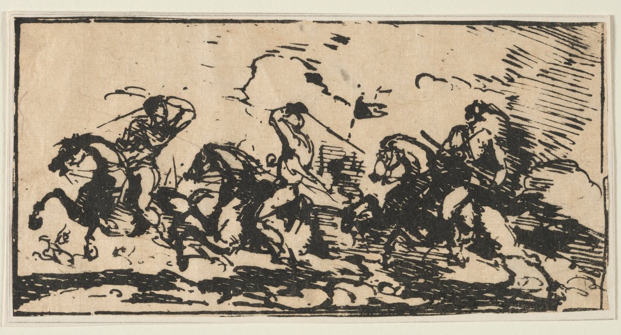 骑兵战斗c。 1803年。 作者 不明