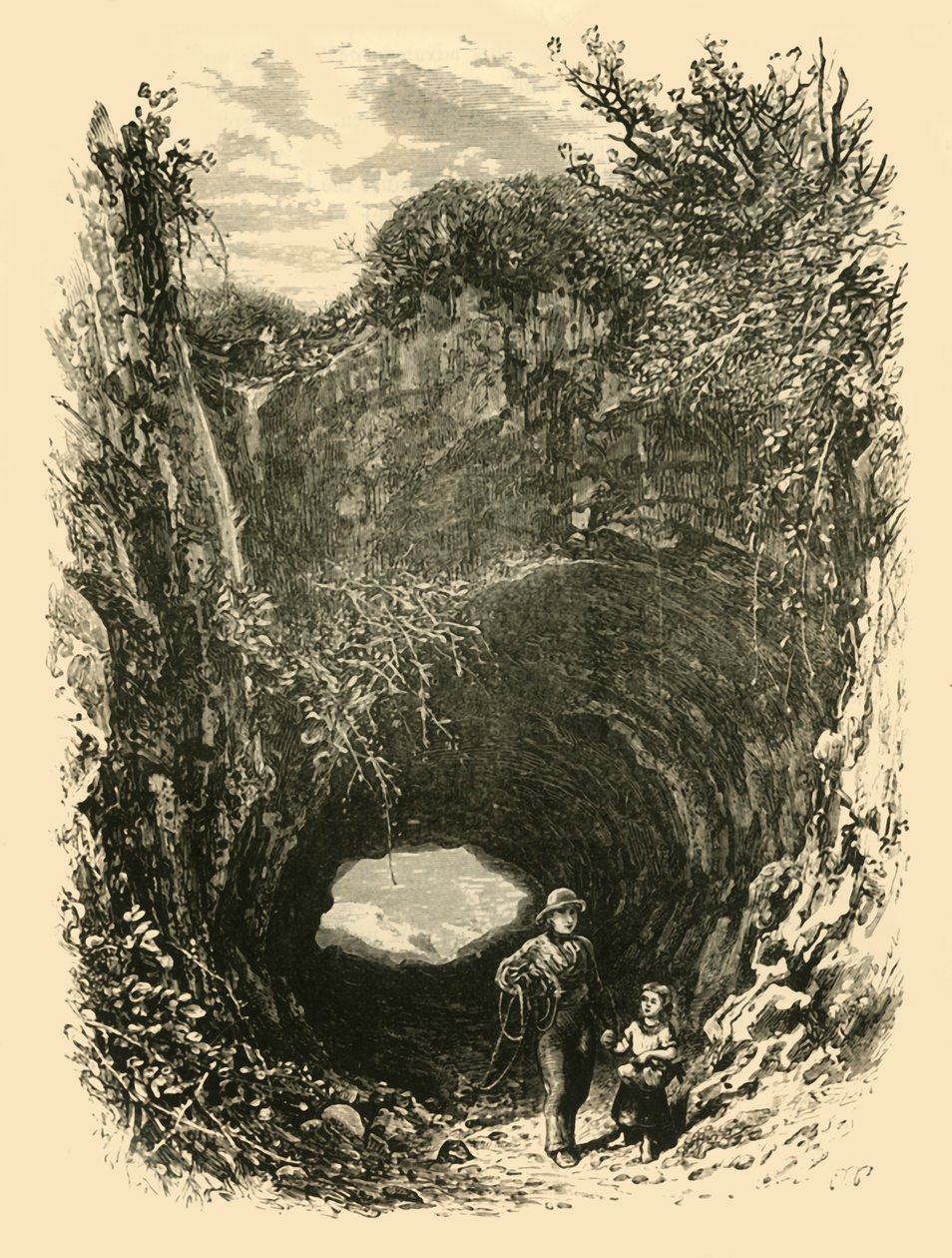 佩格韦尔湾洞穴，1898年。 作者 不明