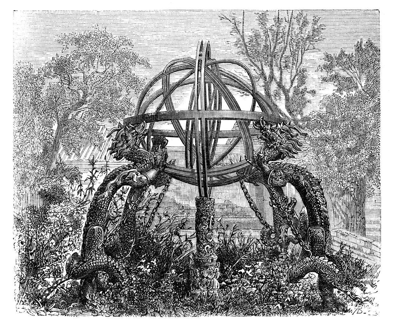 北京天文台旧天体球体，摄于1890年 作者 不明