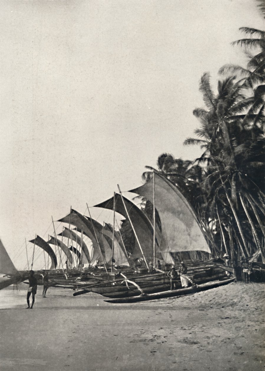 赛隆人海上垂钓船与舷外支架，1926年 作者 不明