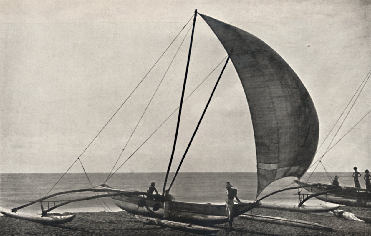 赛隆人海上垂钓船与舷外支架，1926年 作者 不明