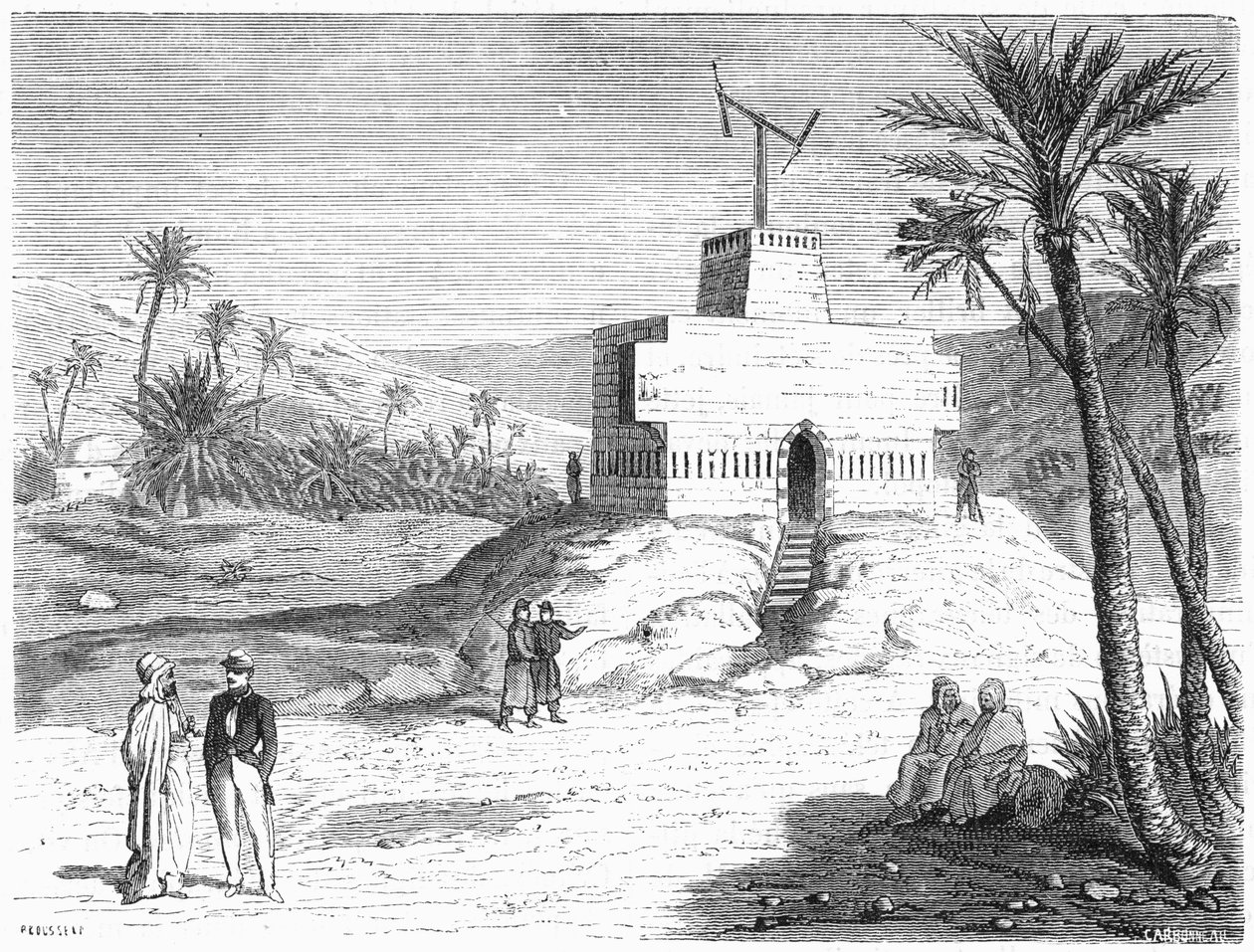 查普斯航空电报系统，阿尔及利亚，十九世纪中叶，c1870年。 作者 不明