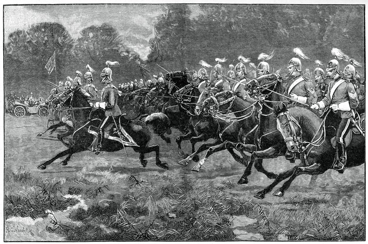第五和第七龙骑兵后卫负责人，1900年在温莎公园复习 作者 不明