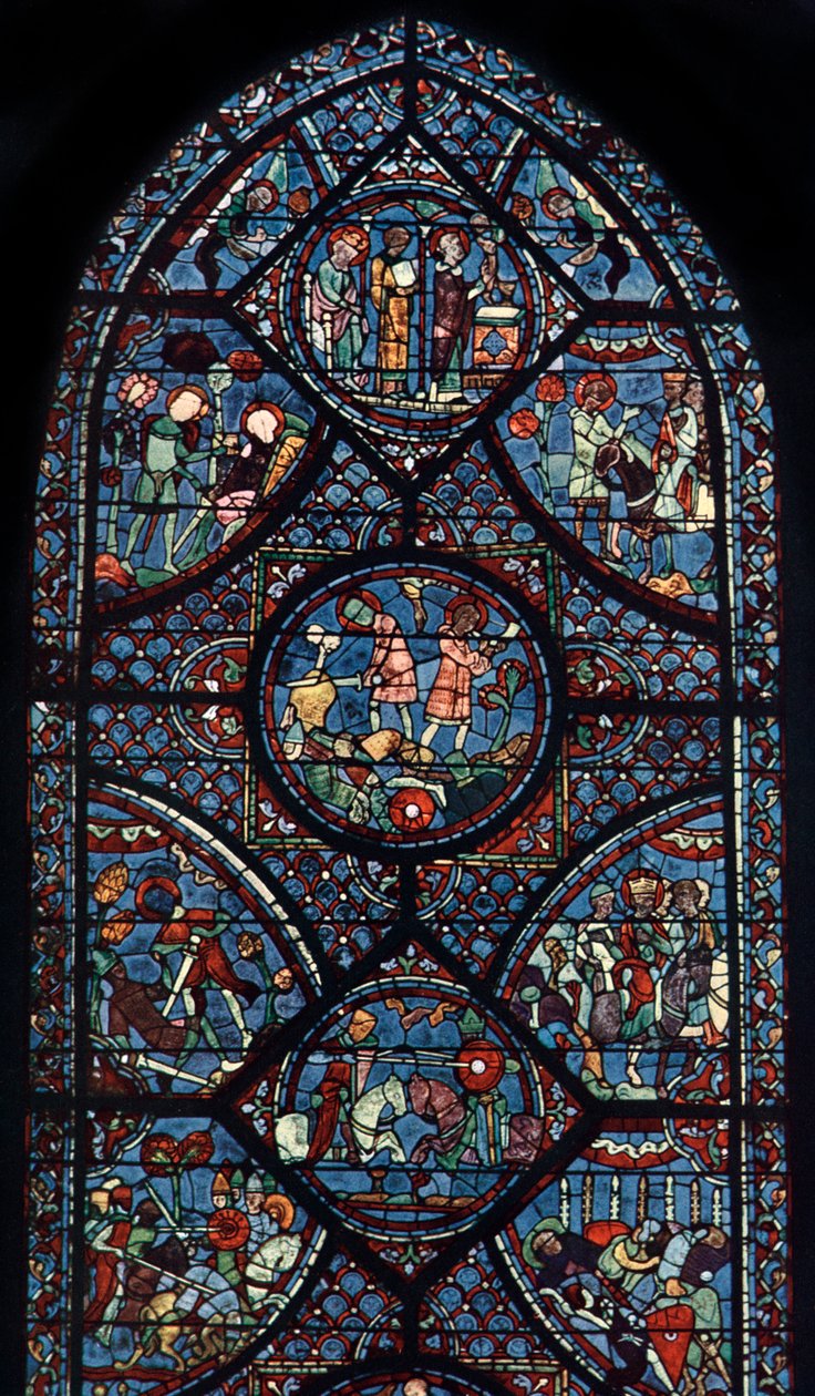 Charlemagne窗口，法国沙特尔大教堂，c1225 作者 不明