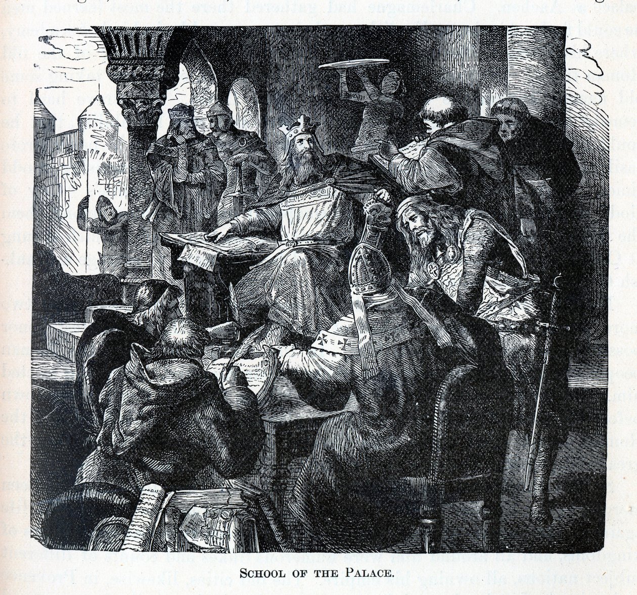 查理曼大帝宫殿学校，1882年 作者 不明