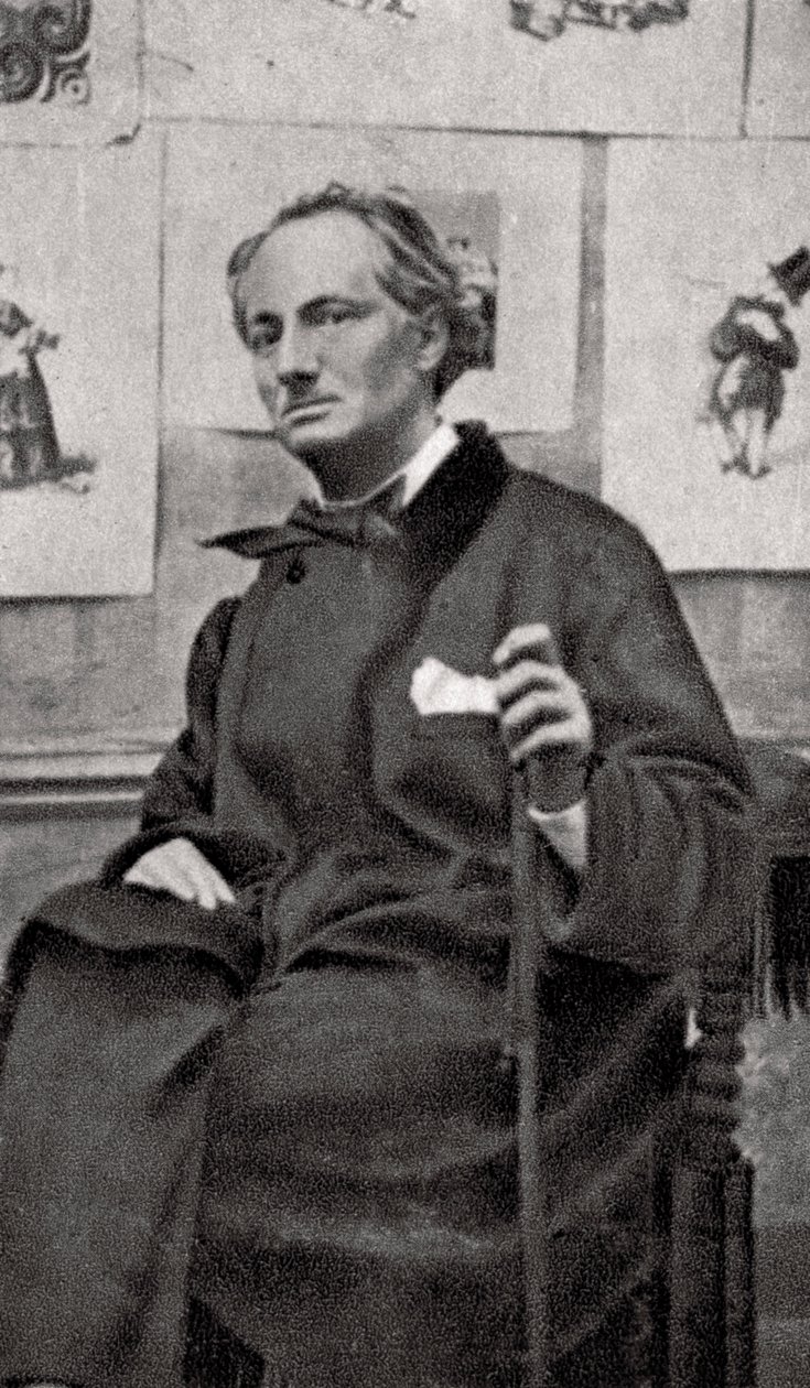 法国诗人和艺术评论家查尔斯·鲍德莱尔（Charles Baudelaire），1857年 作者 不明