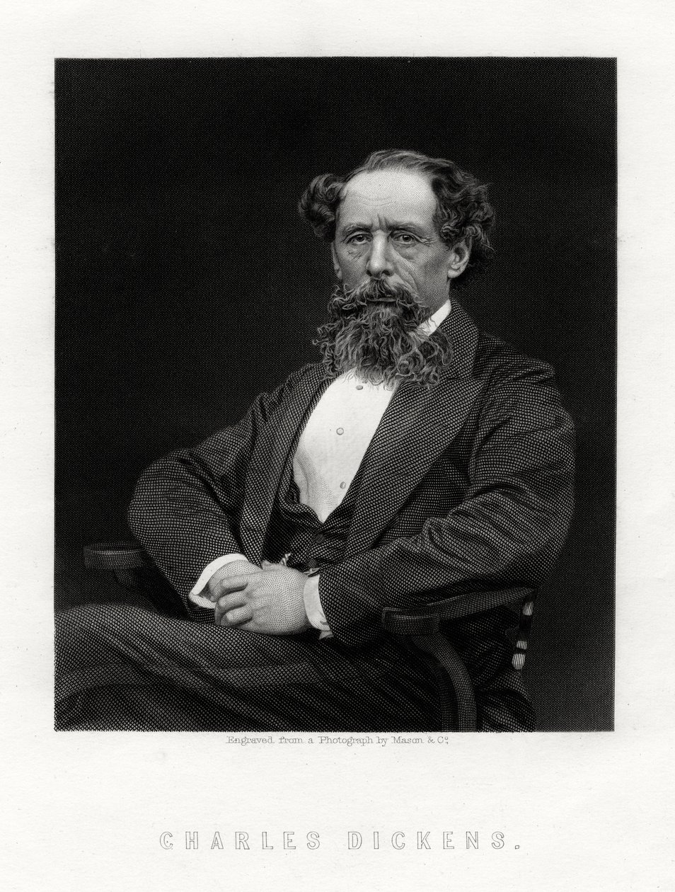查尔斯·狄更斯（Charles Dickens），英国小说家和新闻工作者，1876年 作者 不明