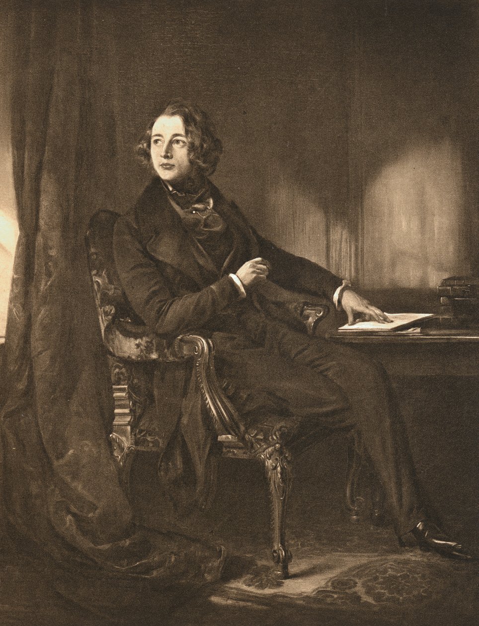 查尔斯·狄更斯（Charles Dickens），英国小说家和新闻工作者，c1836 作者 不明
