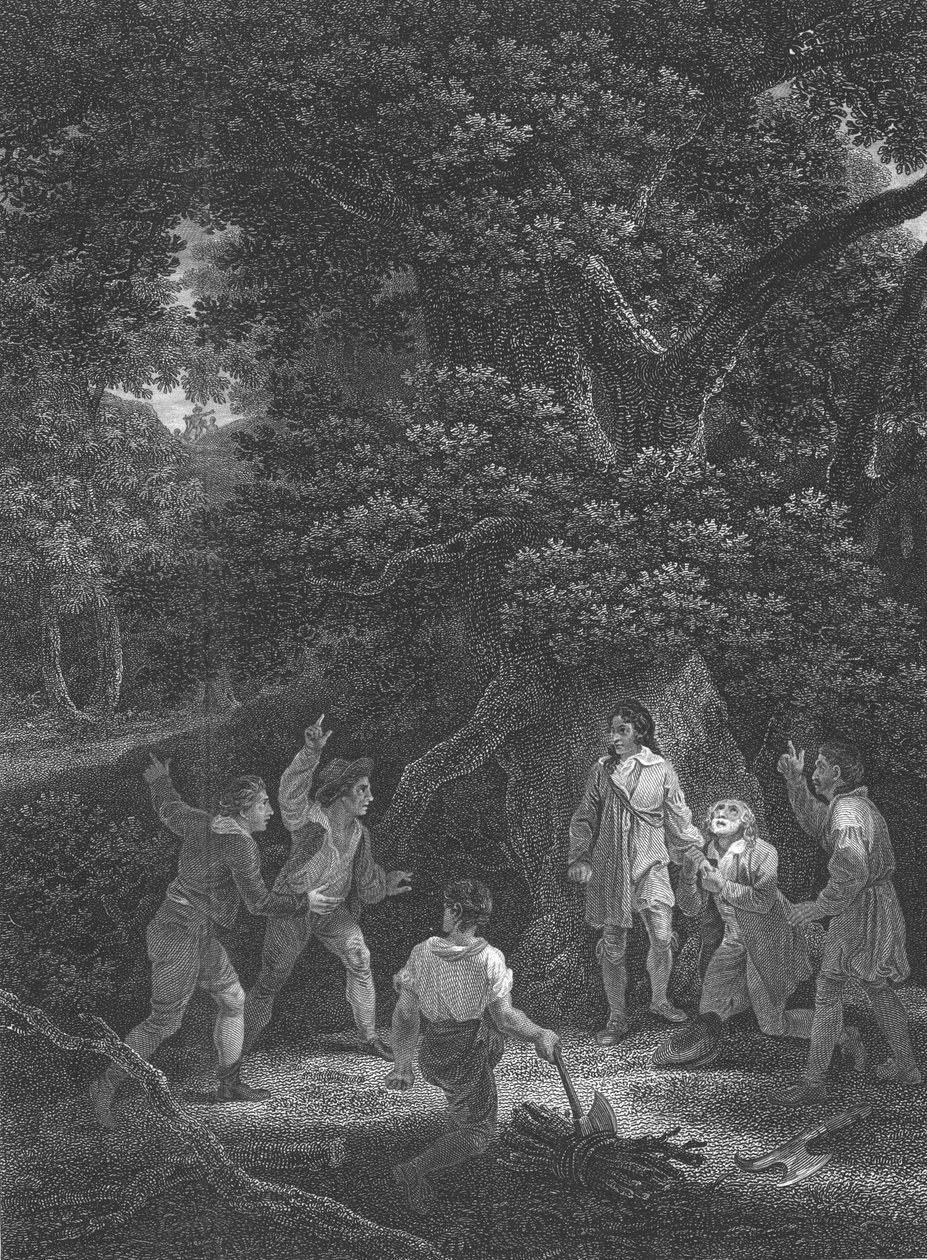 1651年，1800年，博斯科贝尔森林里的查理二世 作者 不明