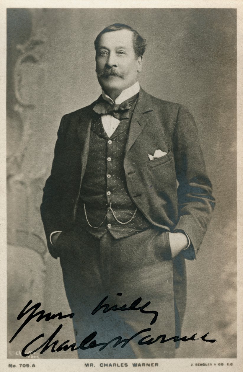 英国演员查尔斯·沃纳（Charles Warner），c1890-c1909 作者 不明