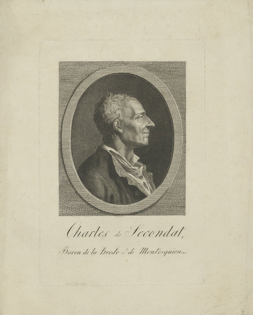 Charles de Secondat，孟德斯鸠男爵1689-1755，c。 1795年。 作者 不明