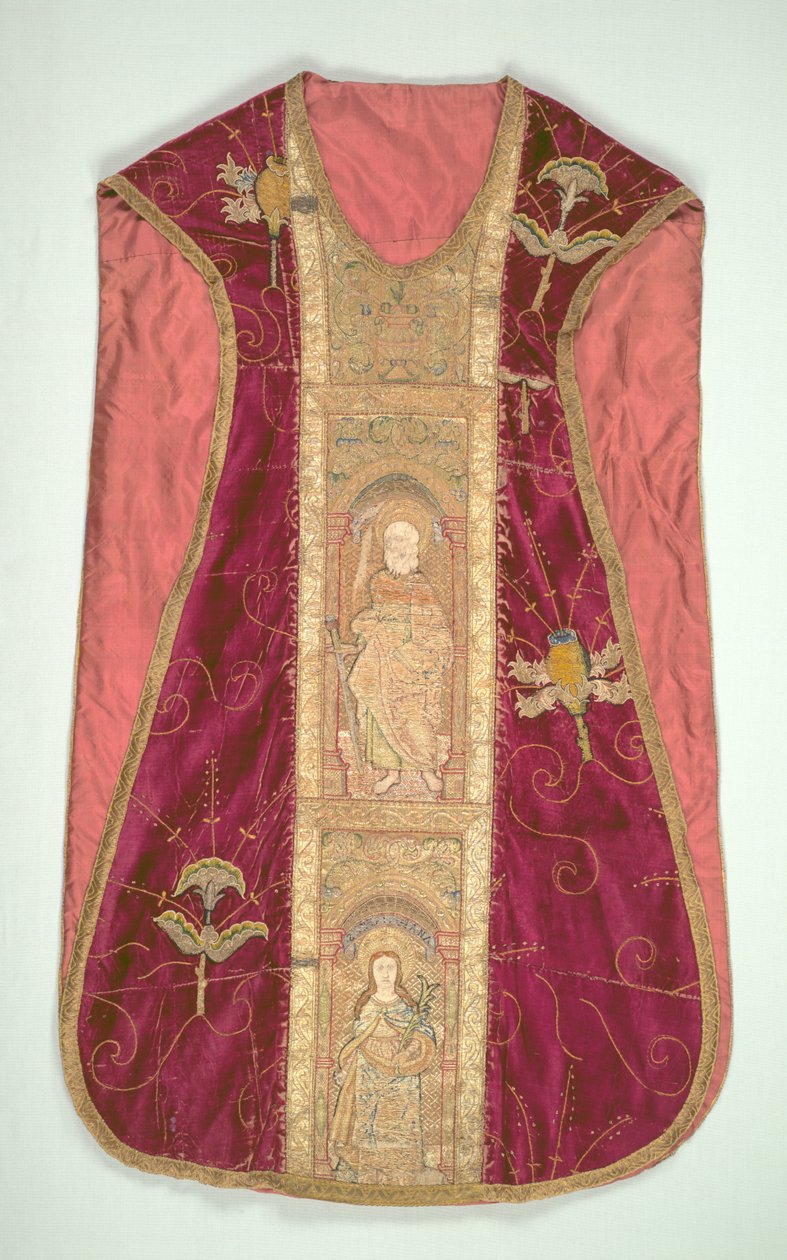 Chasuble，1500年至1520年。 作者 不明