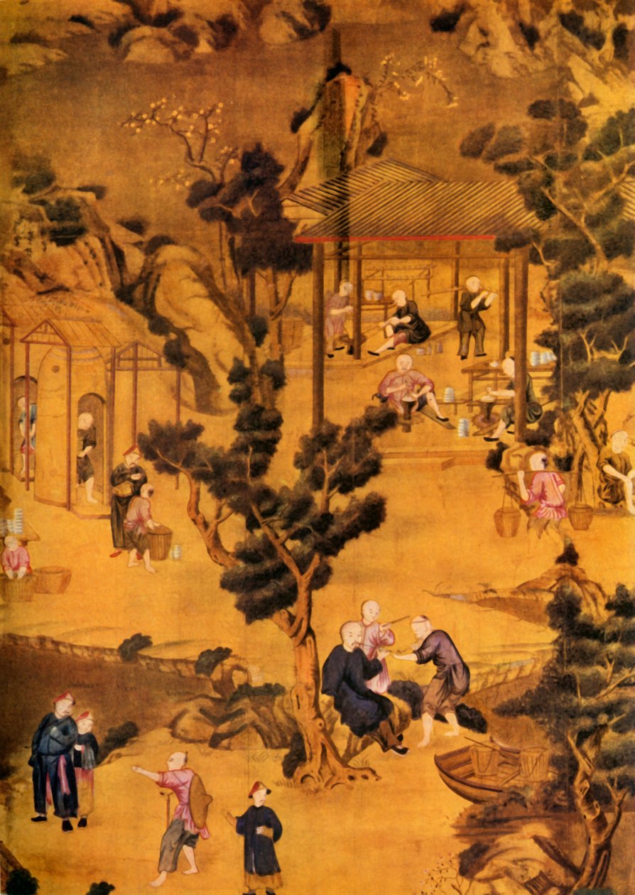 18世纪，库茨银行的中国墙纸，1934年。 作者 不明