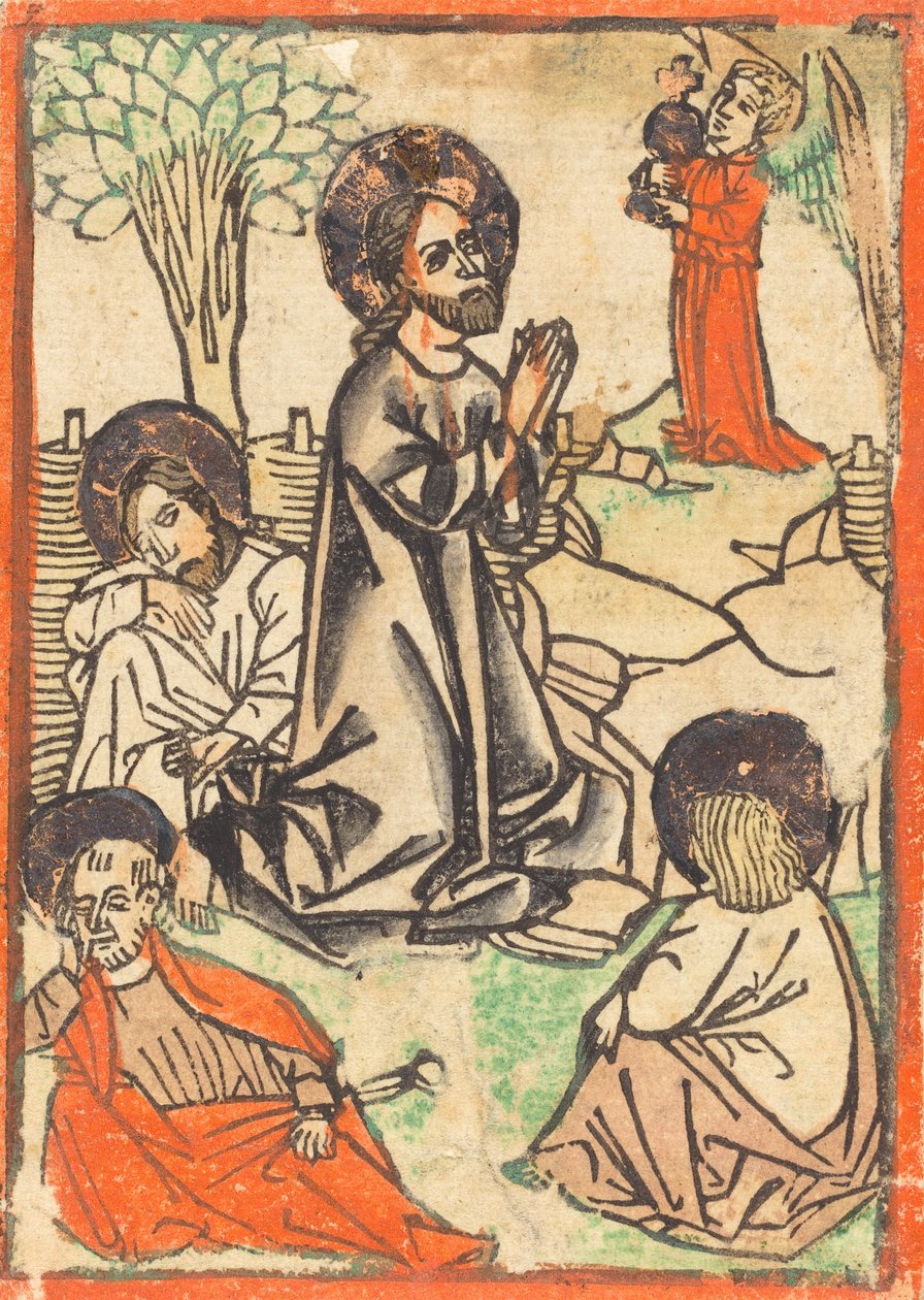 基督在橄榄山，约1460年。 作者 不明
