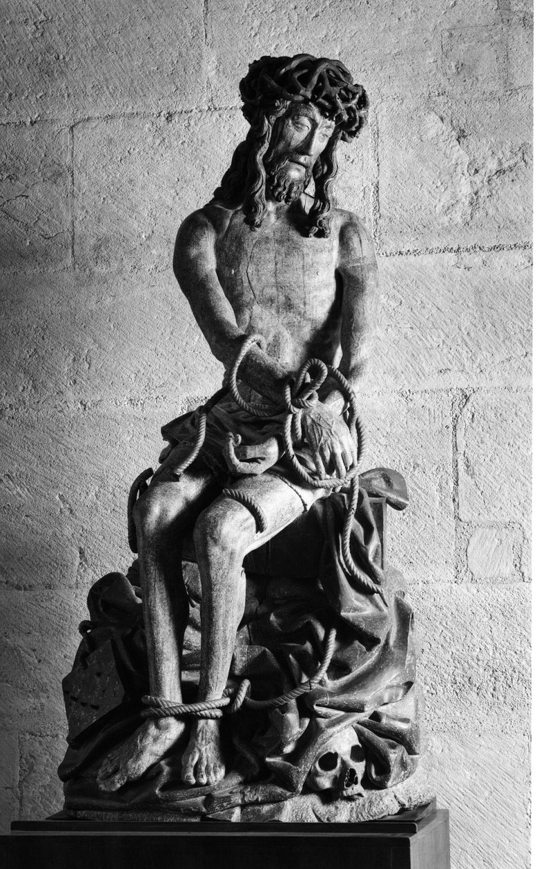 基督与关系雕塑。 Hospices Civiles de Beaune 于 1443 年由博纳 (Cote d