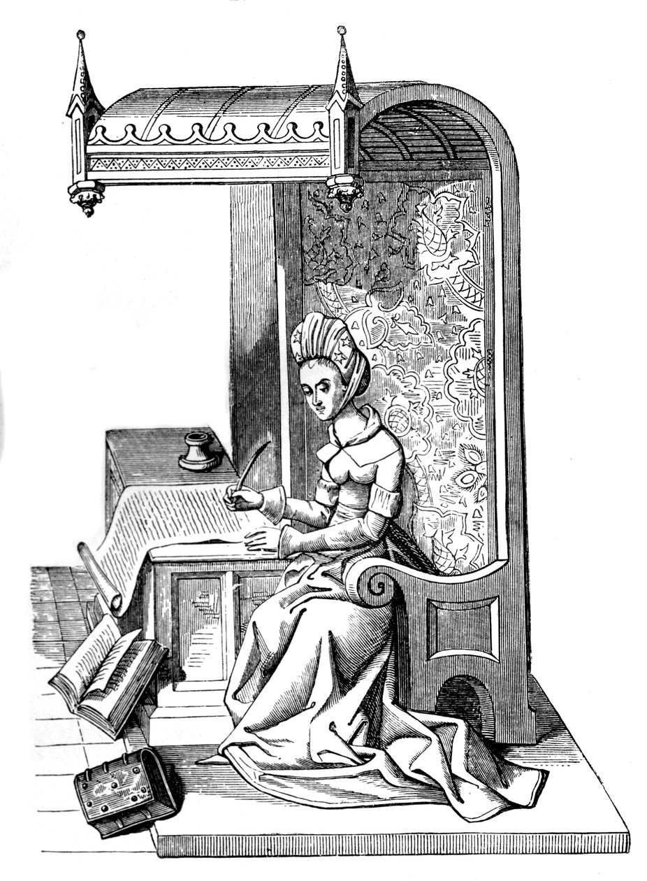 克里斯汀·德·皮赞（Christine de Pizan）1364 -1430，中世纪作家，修辞学家和评论家，十五世纪，1870年 作者 不明