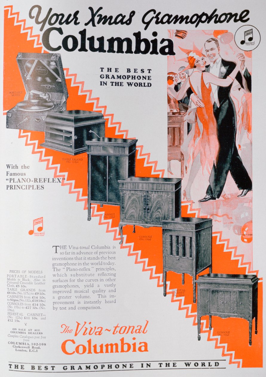 1929年，哥伦比亚留声机的圣诞节广告 作者 不明