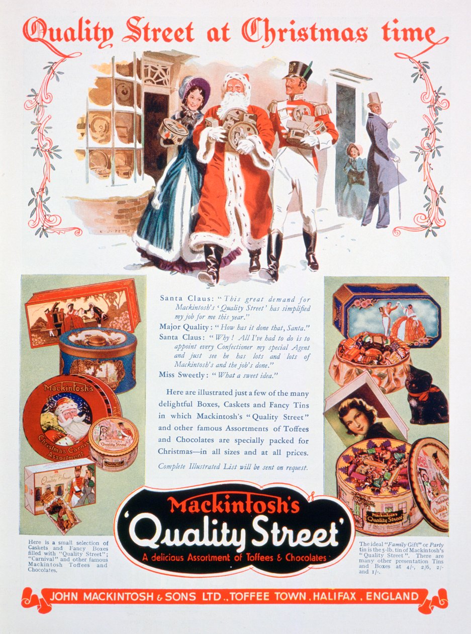 1937年为Mackintoshs Quality Street提供圣诞节广告 作者 不明