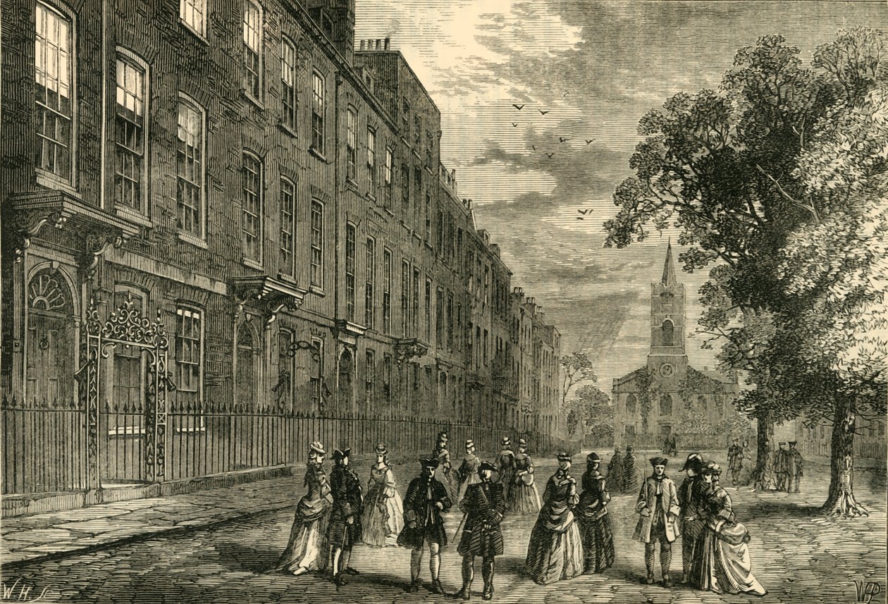 汉普斯特德教堂街（Church Row），1750年，建于1876年。 作者 不明