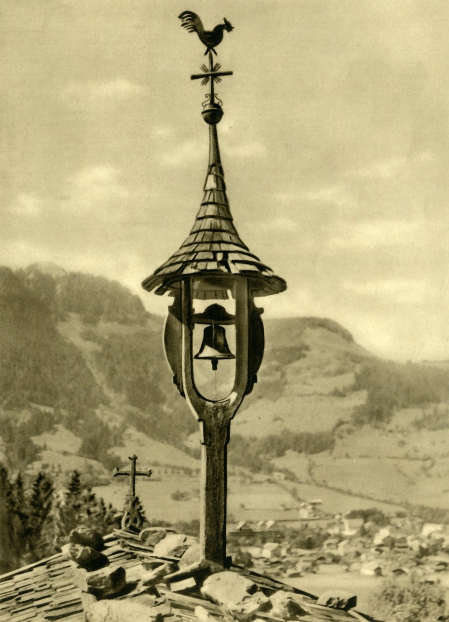 教堂钟和风向标，基茨比厄尔，蒂罗尔，奥地利，c1935年。 作者 不明