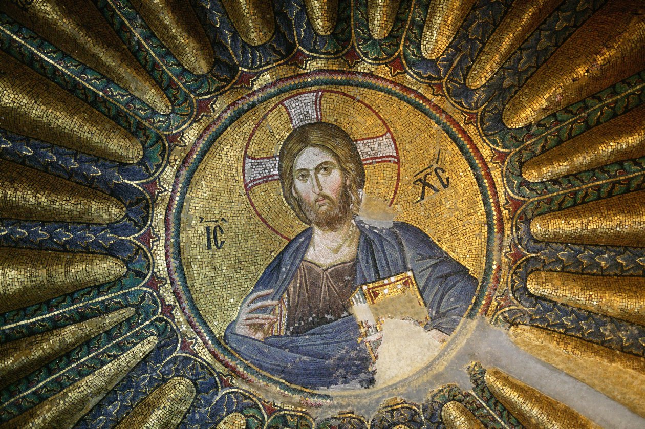 乔拉圣救世主教堂。 基督的屋顶马赛克 Pantocrator (en gloire) 伊斯坦布尔 Turquie 作者 不明