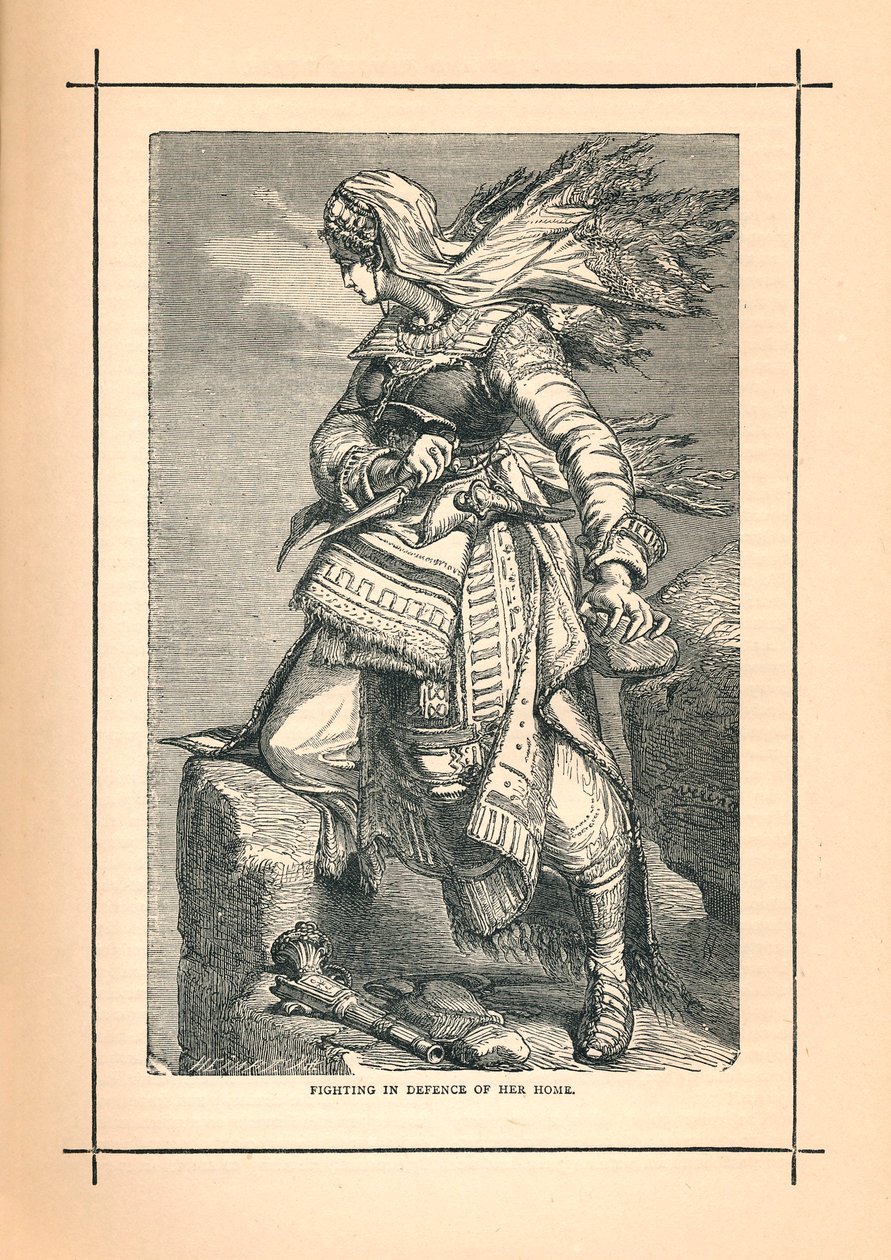切尔克斯妇女为沙姆尔抗击俄国入侵，1839年 作者 不明