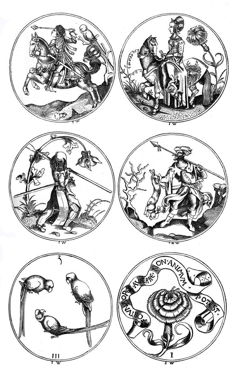 圆形纸牌，德国，15世纪，1870年 作者 不明
