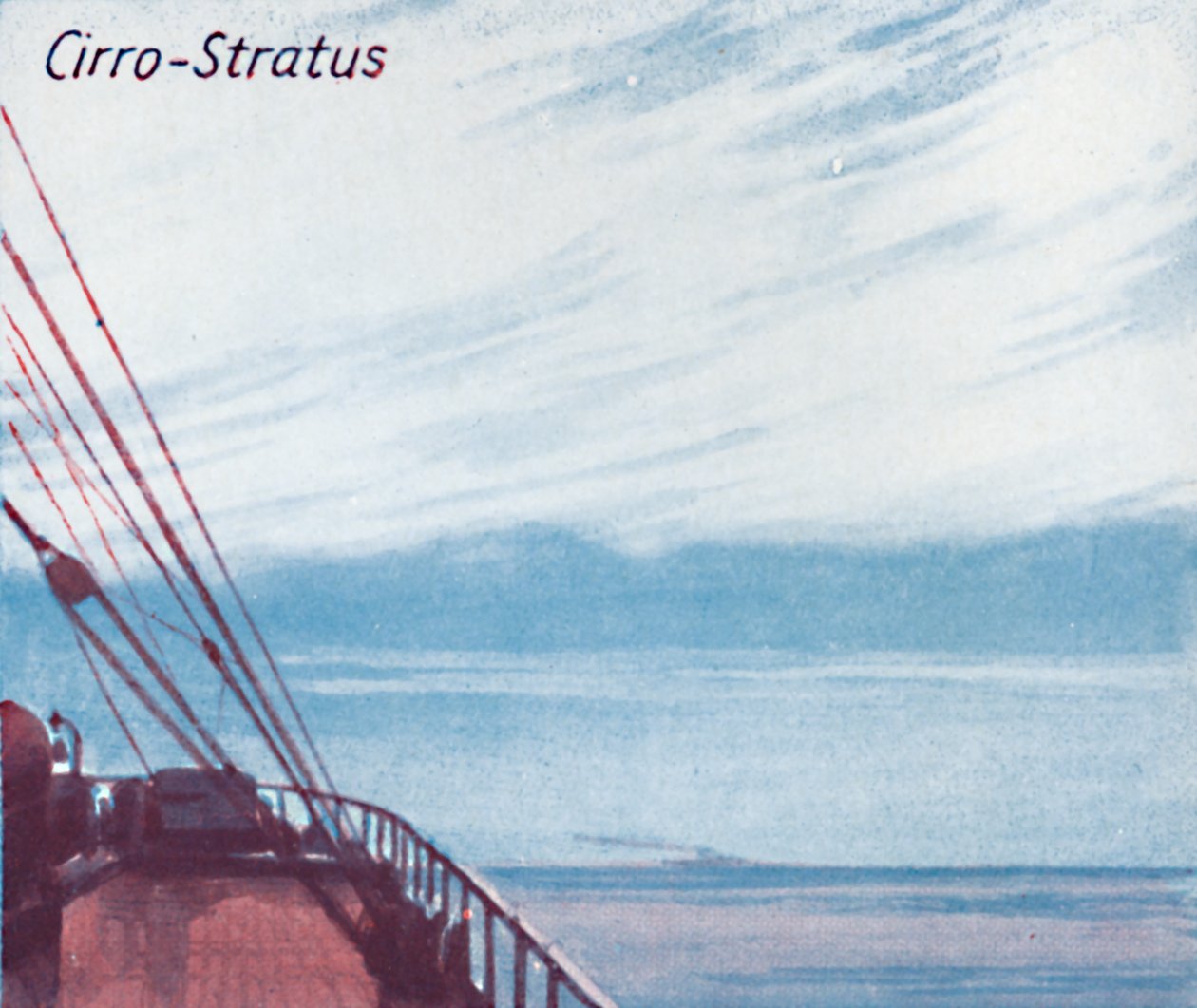 Cirro-Stratus-几十种天空中的主要云形式，1935年 作者 不明