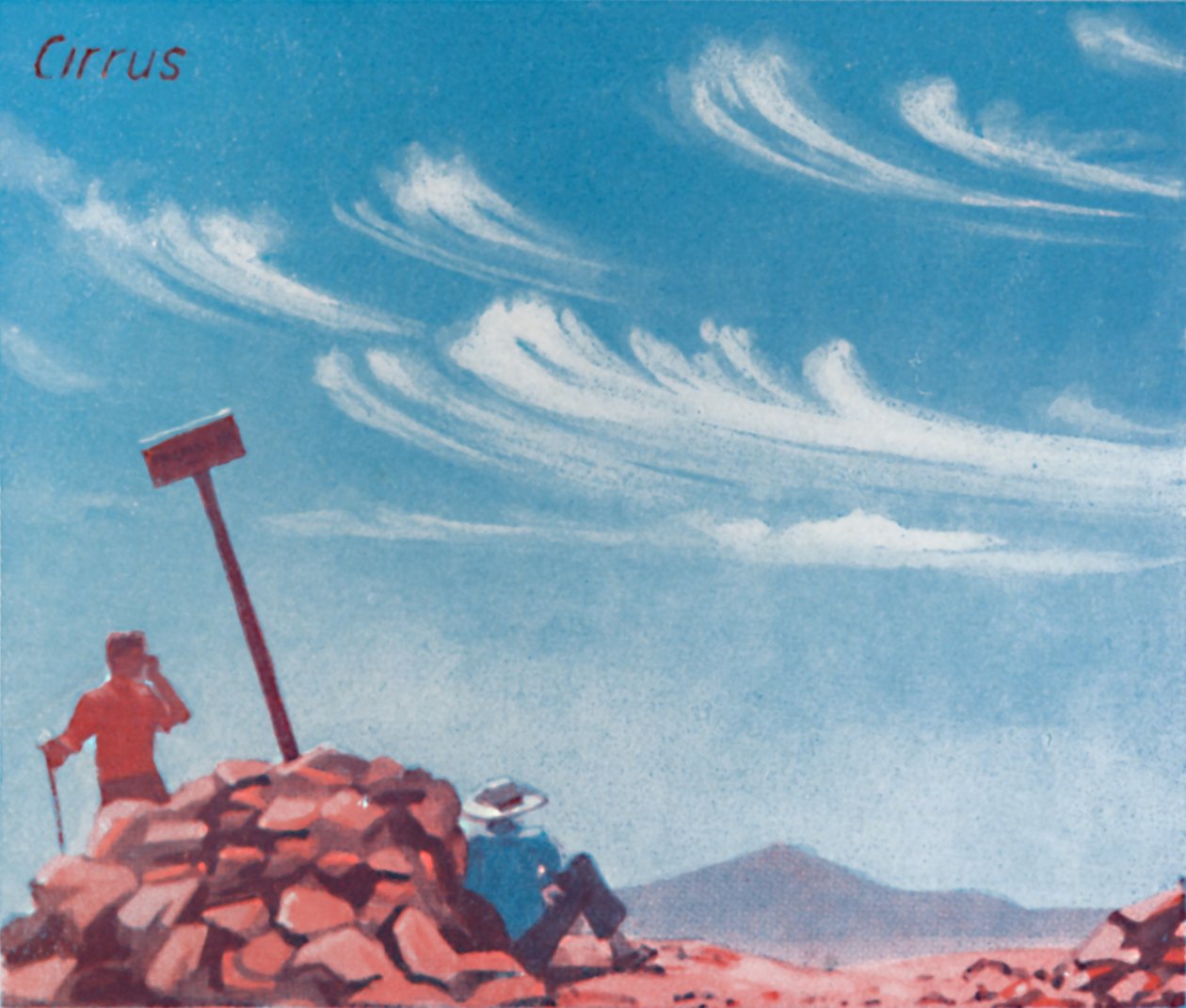 卷云-几十种天空中的主要云形式，1935年 作者 不明