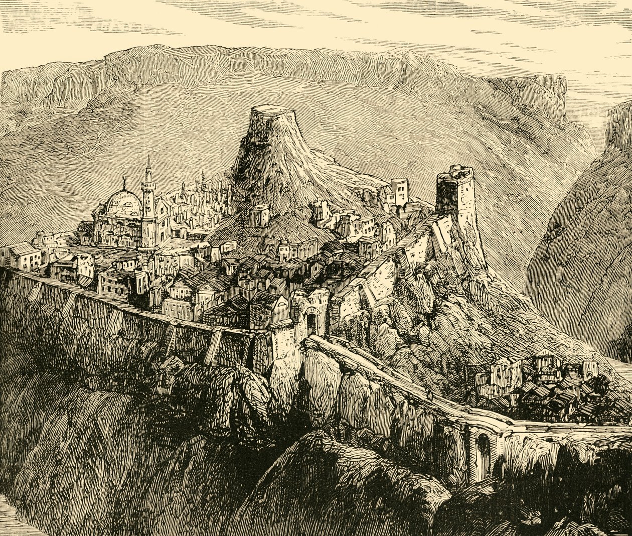 保加利亚古国王的城堡和宫殿在蒂尔诺瓦，1890年。 作者 不明