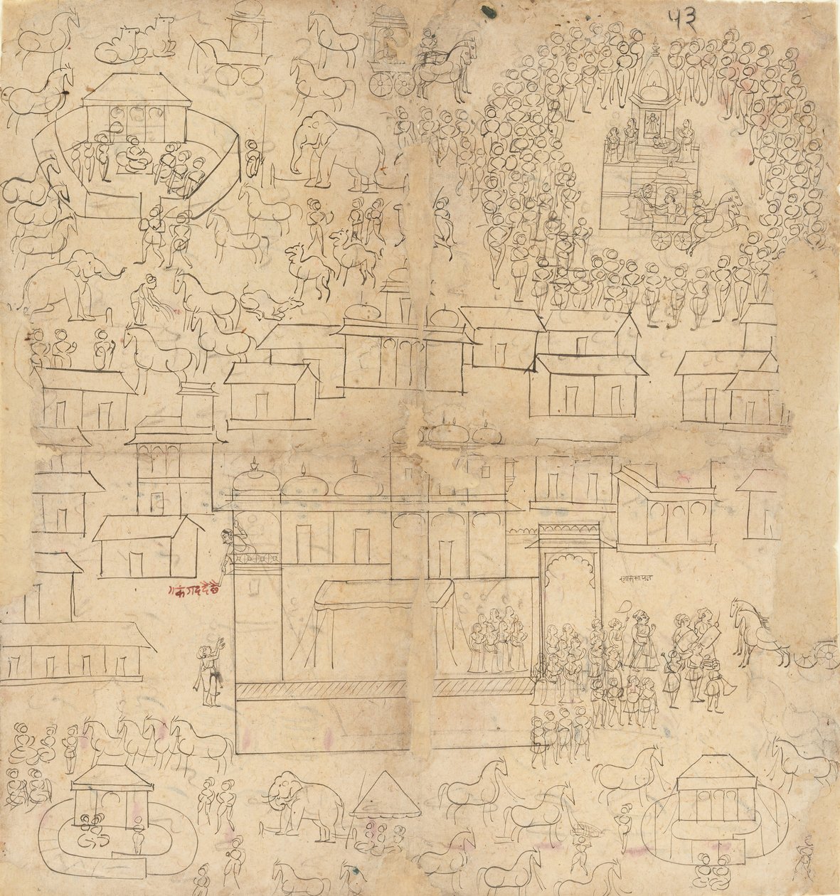 城市景观，18-19世纪。 作者 不明