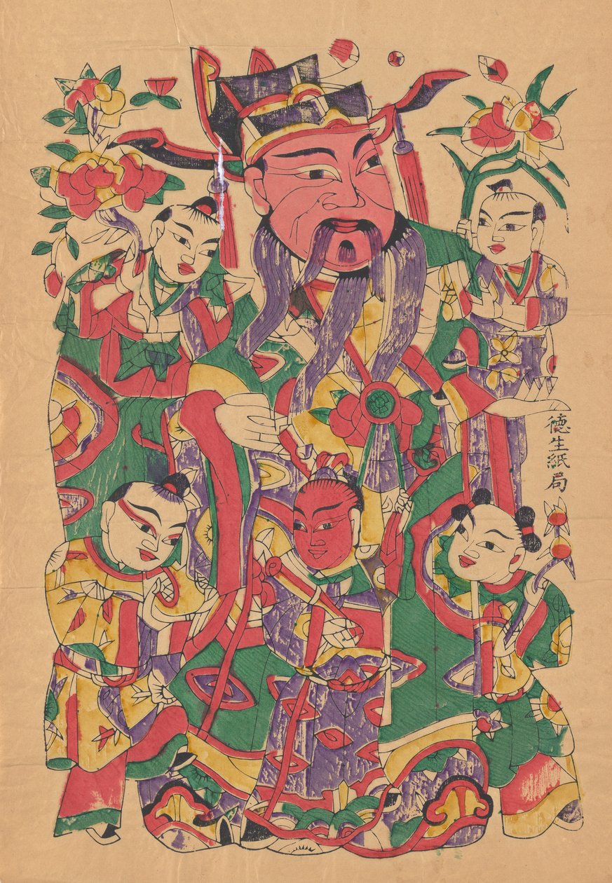 民间门神，20世纪初。 作者 不明