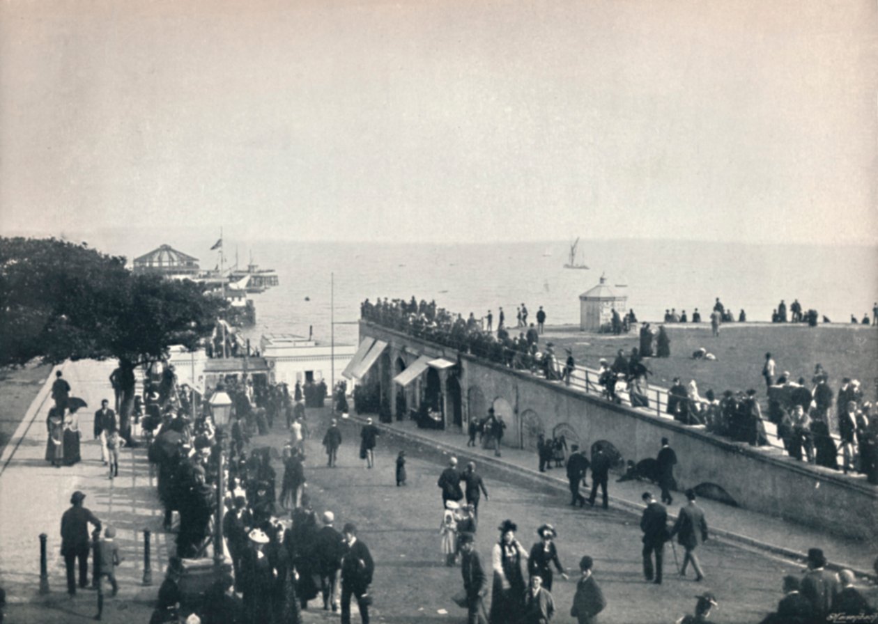 滨海克拉克顿-通往码头的道路，1895年 作者 不明
