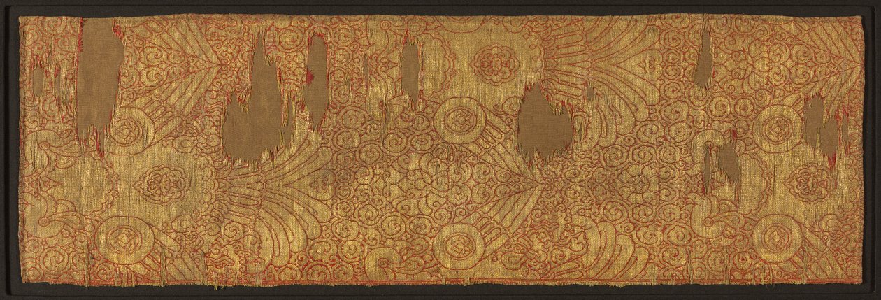 黄金布：展示的猎鹰，1200年代中期。 作者 不明