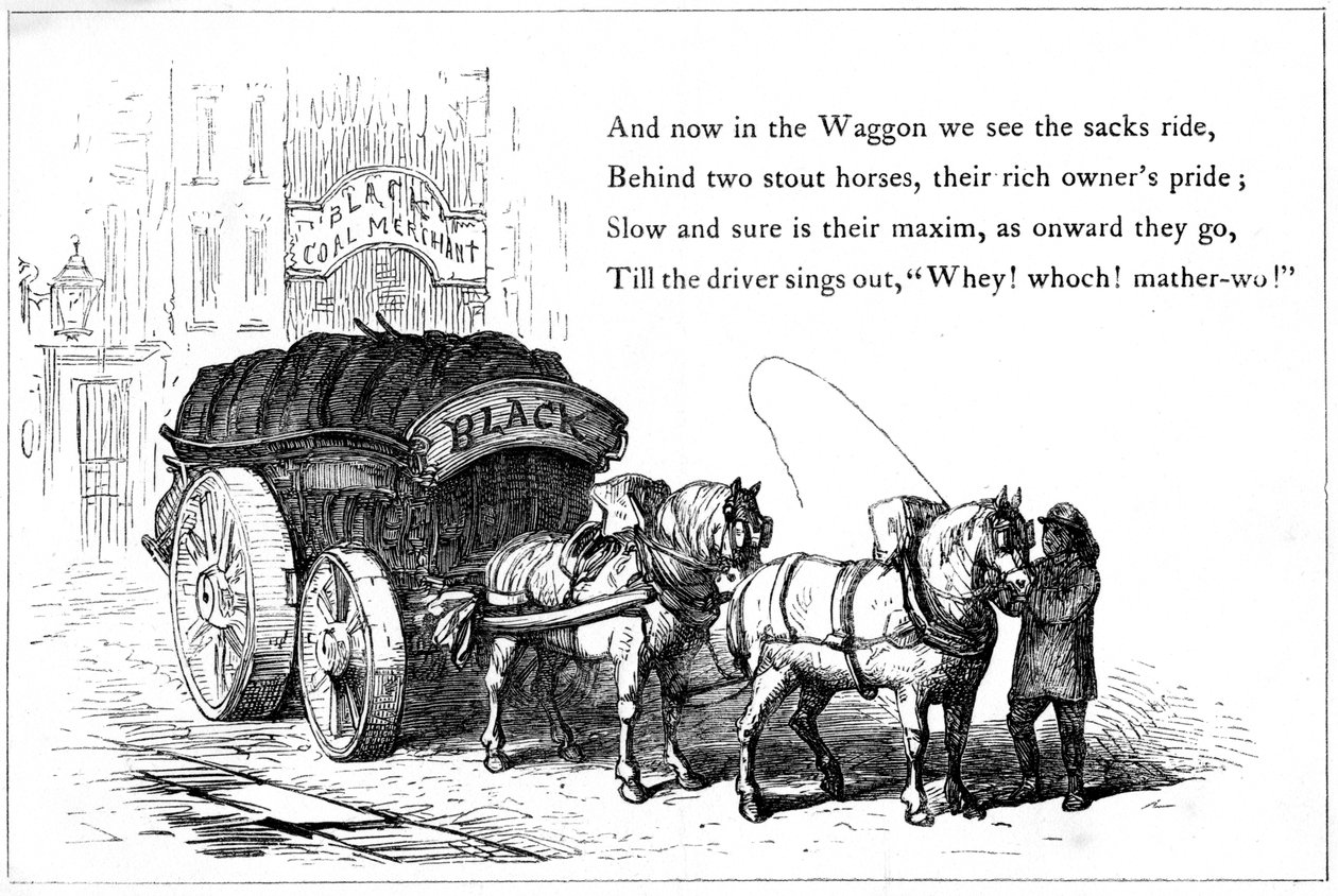 运煤车，1860年 作者 不明