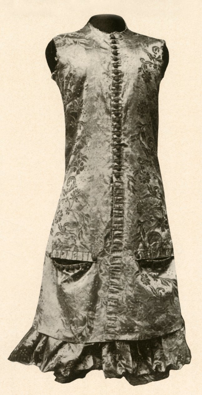 深红色的花大衣和全套马裤，1681年，1937年。 作者 不明