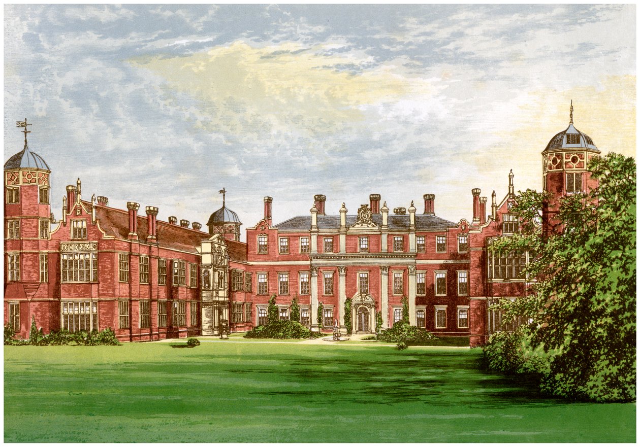肯特的Cobham Hall，达恩利伯爵的故居，大约1880年 作者 不明