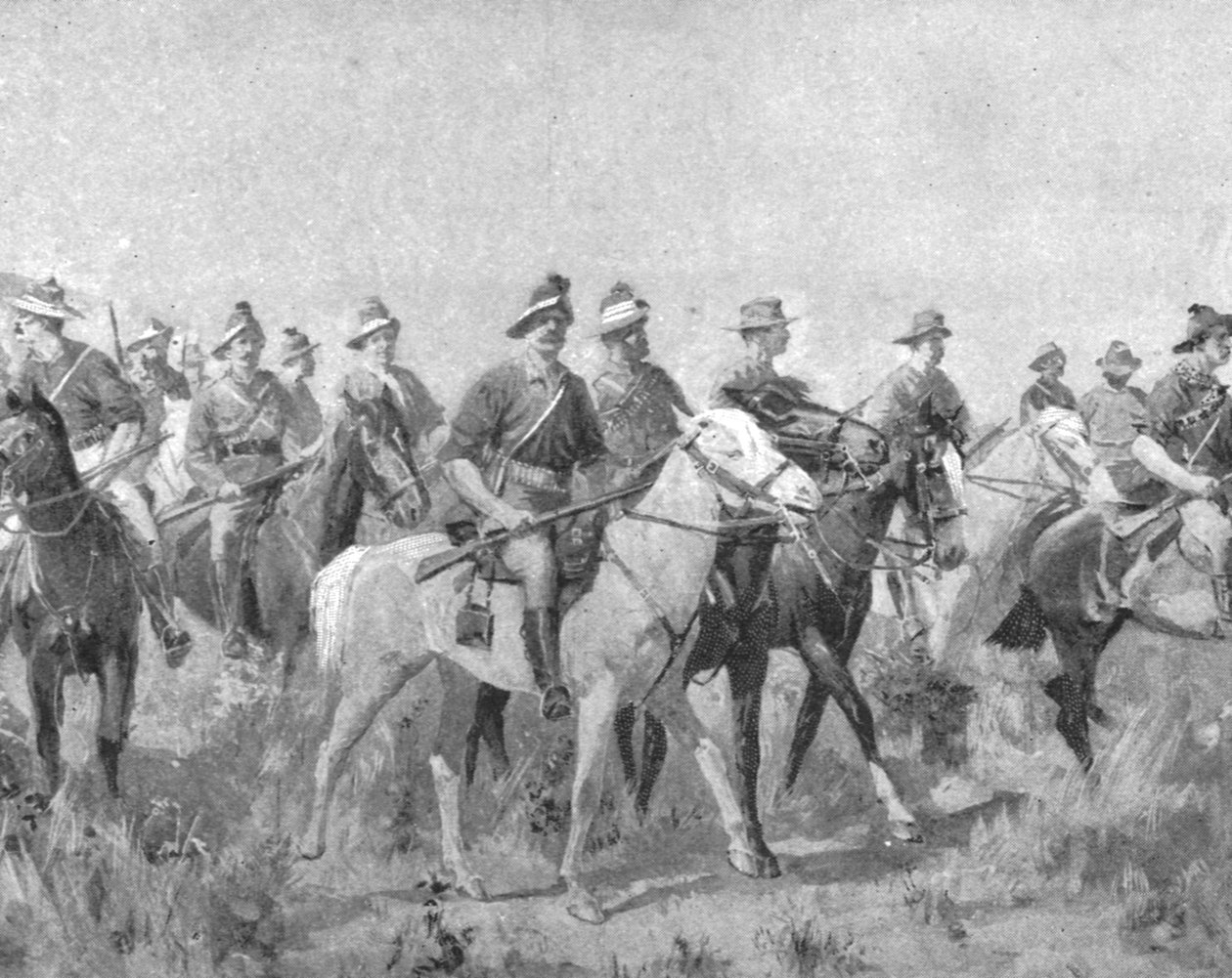 1899-1901年在南非的殖民地军队：1901年3月的澳大利亚丛林居民。 作者 不明