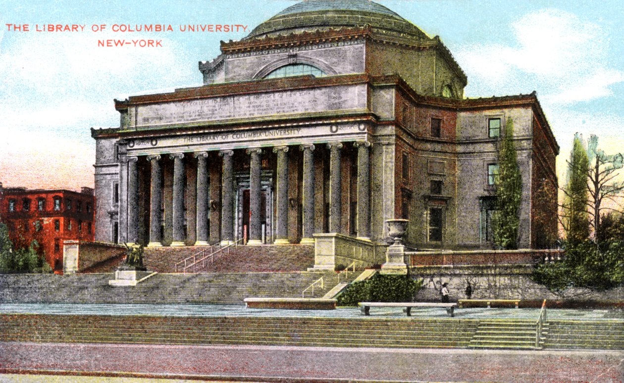 美国纽约哥伦比亚大学图书馆，c1900年代 作者 不明