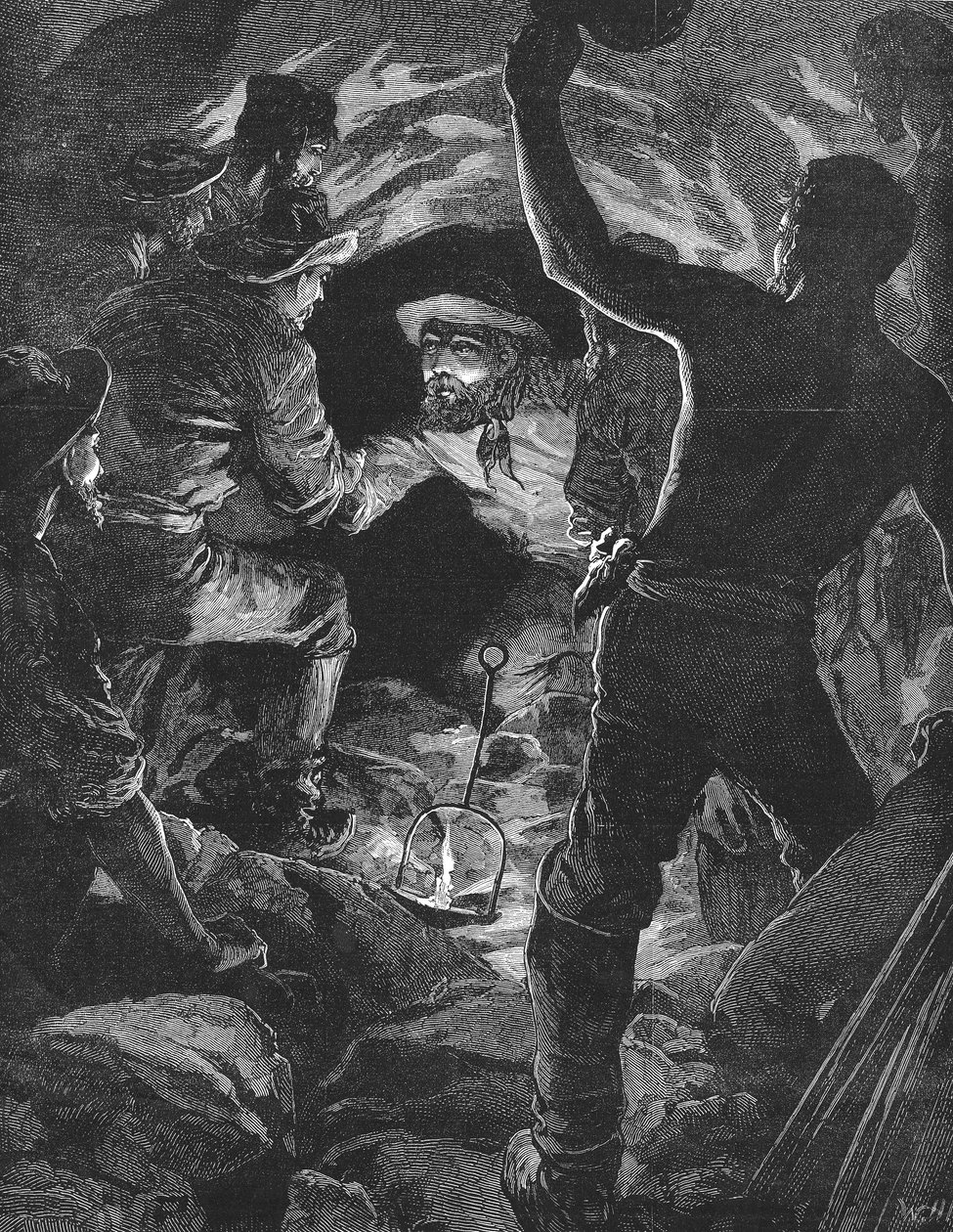 阿尔卑斯山下的圣哥达隧道竣工，1880年 作者 不明