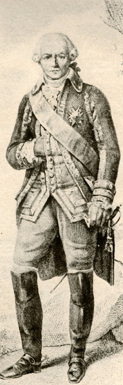 罗尚博夫人（Comte de Rochambeau），展示法国军官的着装，1791年，1937年。 作者 不明