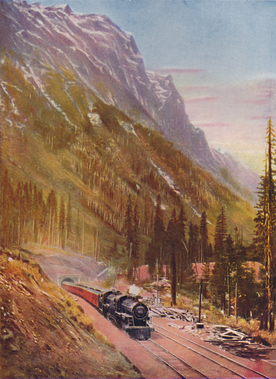 塞尔诺克山脉的康诺特隧道。加拿大太平洋铁路，1926年 作者 不明