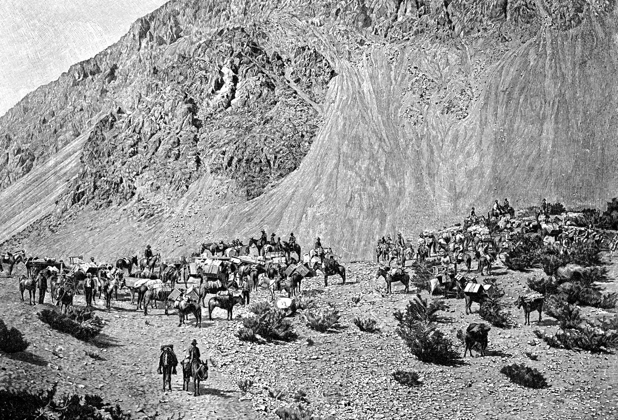 1895年，南美科迪勒拉山脚下的护卫舰队 作者 不明