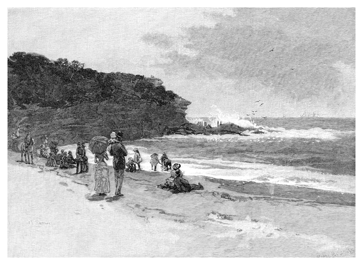 库吉海滩，澳大利亚新南威尔士州悉尼，1886年 作者 不明