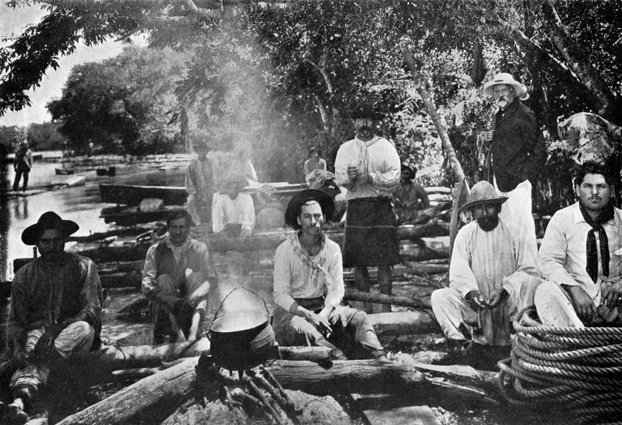 1911年在巴拉圭用木筏烹饪 作者 不明