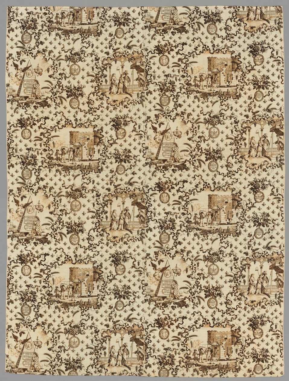 铜版印刷亚麻，1789-1791年。 作者 不明